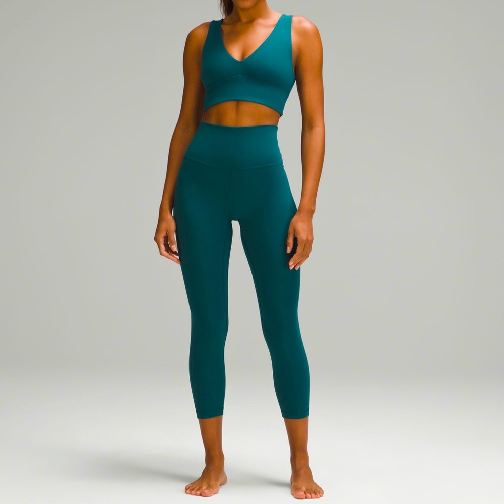 Lululemon Align High Rise Crop Leggings 23” Size 4 in Storm Teal